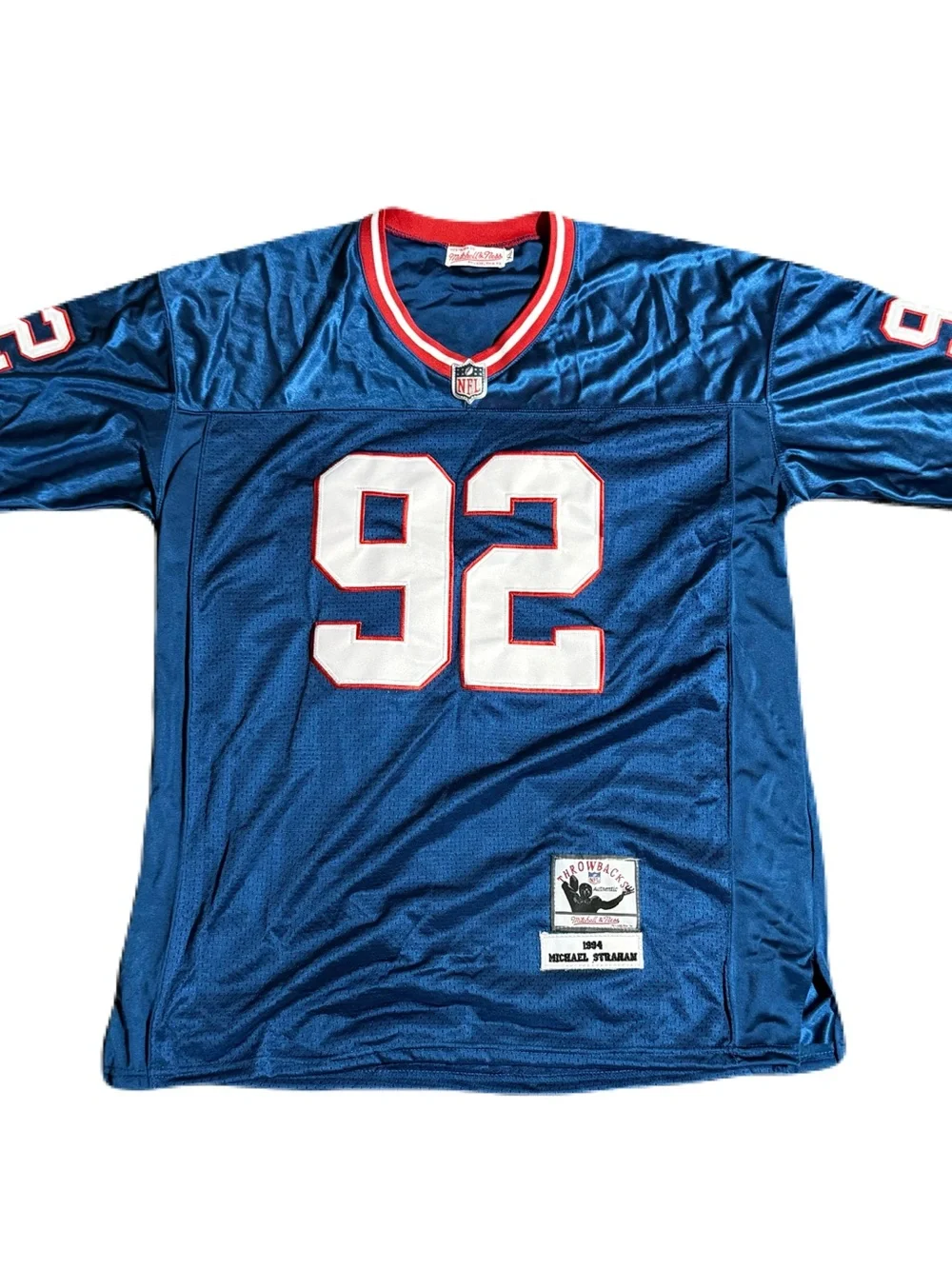 NFL Throwback #92 Blue Football Jersey